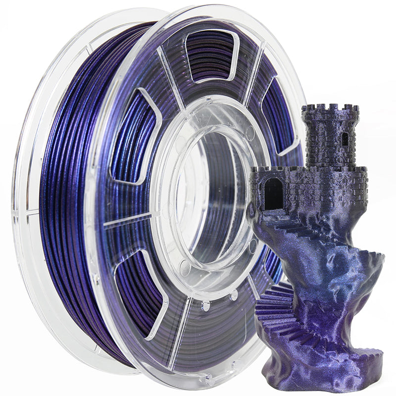 PLA Shiny Gradient - Black / Blue Filament 1.75mm - FilamentHub