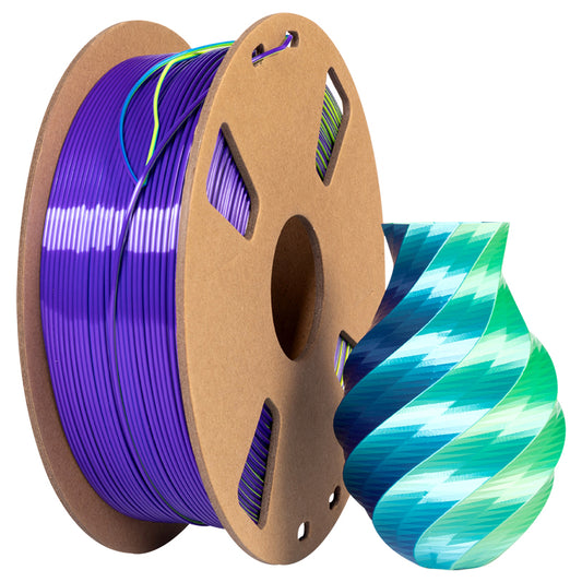 PLA Tri - Blue / Purple / Yellow Filament 1.75mm - FilamentHub