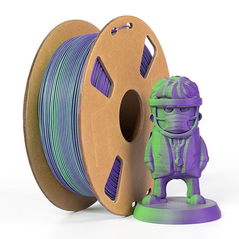 PLA Matte Dual - Dark Purple / Green Filament 1.75mm - FilamentHub