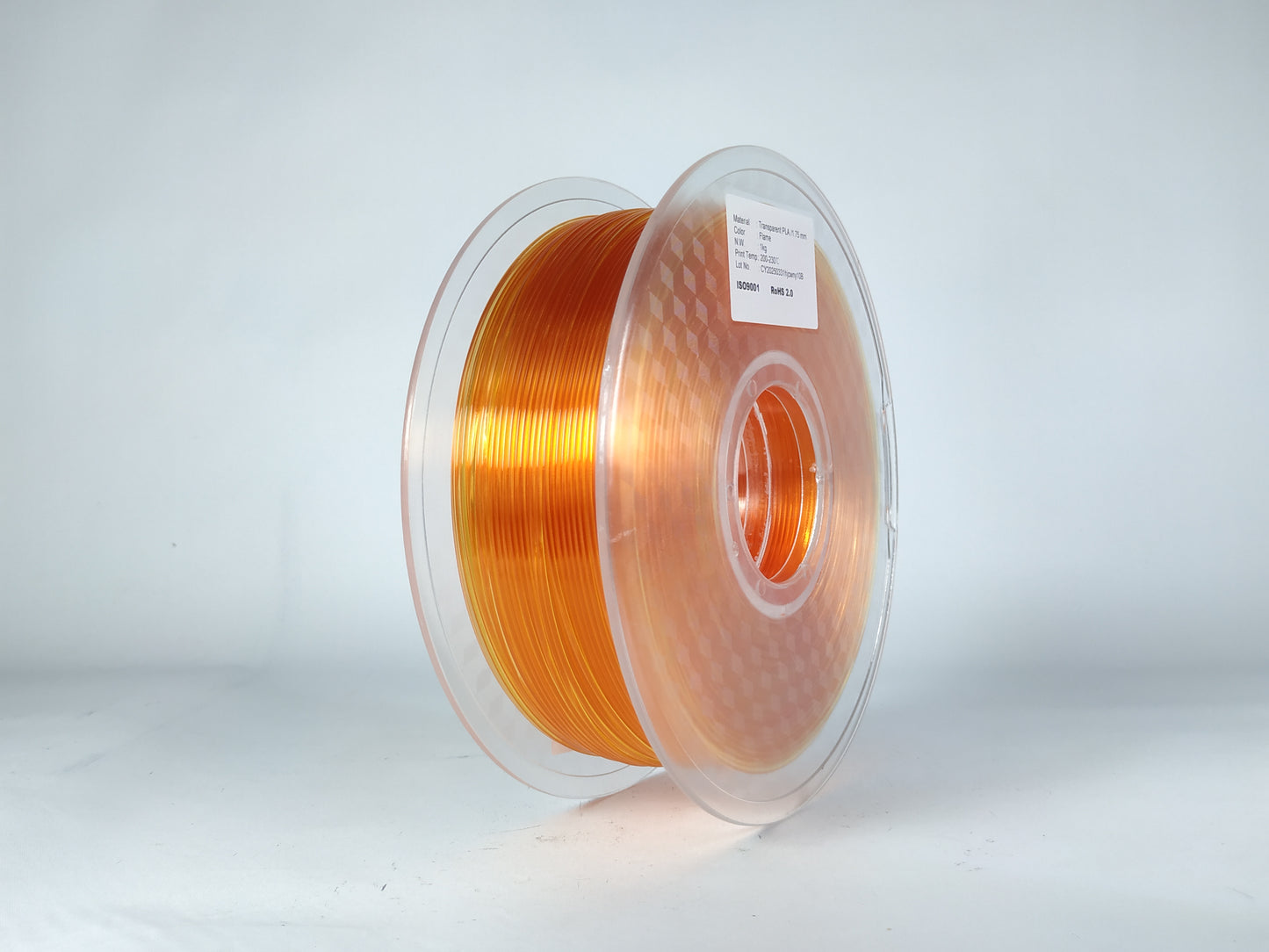 PLA Transparent - Flame Red Filament 1.75mm - FilamentHub