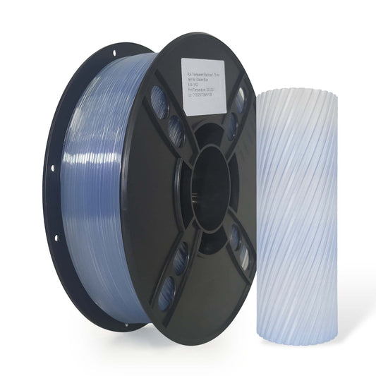 PLA Transparent - Glacier Blue Filament 1.75mm - FilamentHub