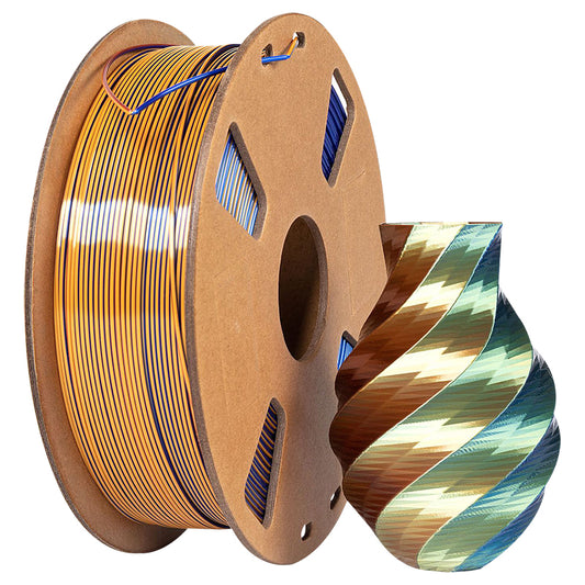 PLA Tri - Gold / Copper / Blue Filament 1.75mm - FilamentHub