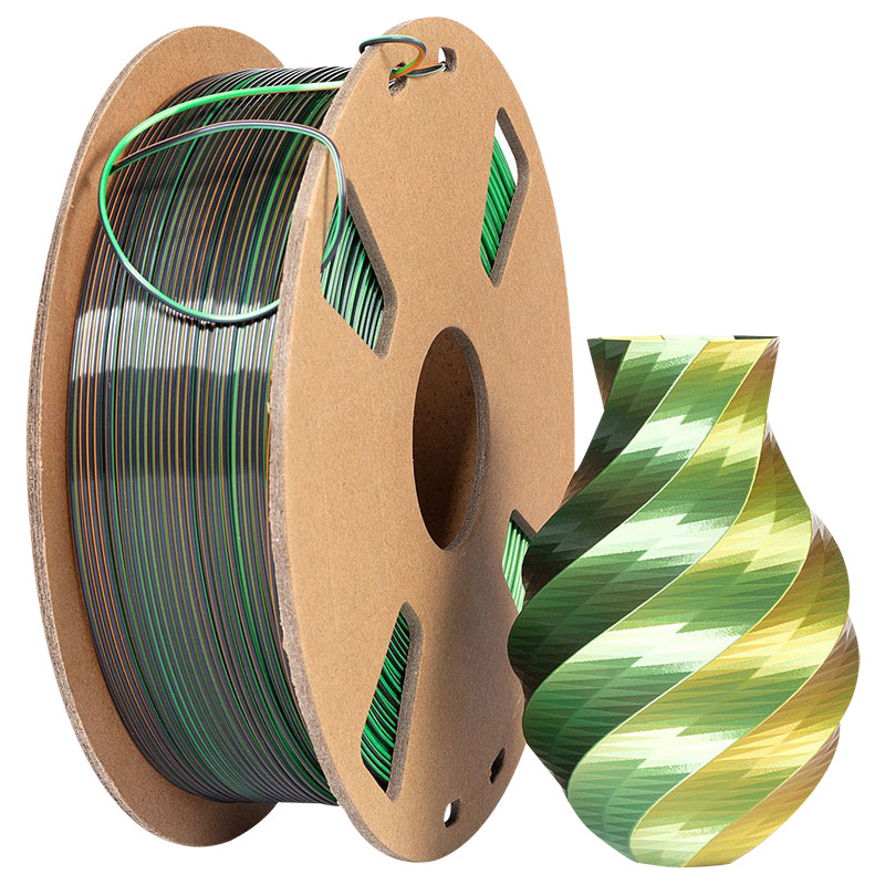 PLA Tri - Gold / Green / Black Filament 1.75mm - FilamentHub