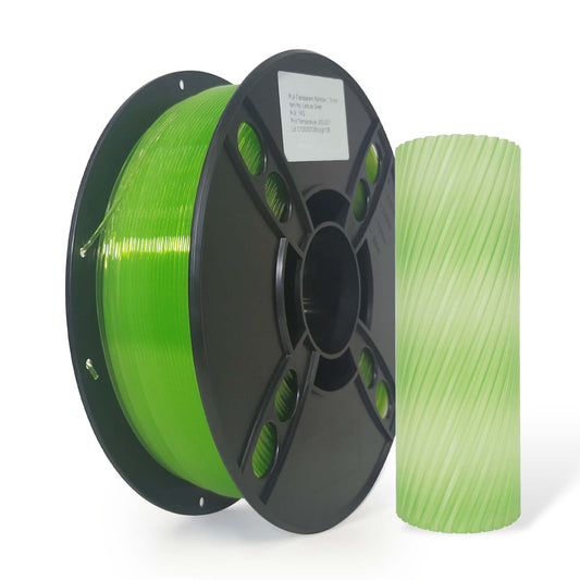 PLA Transparent - Lettuce Green Filament 1.75mm - FilamentHub