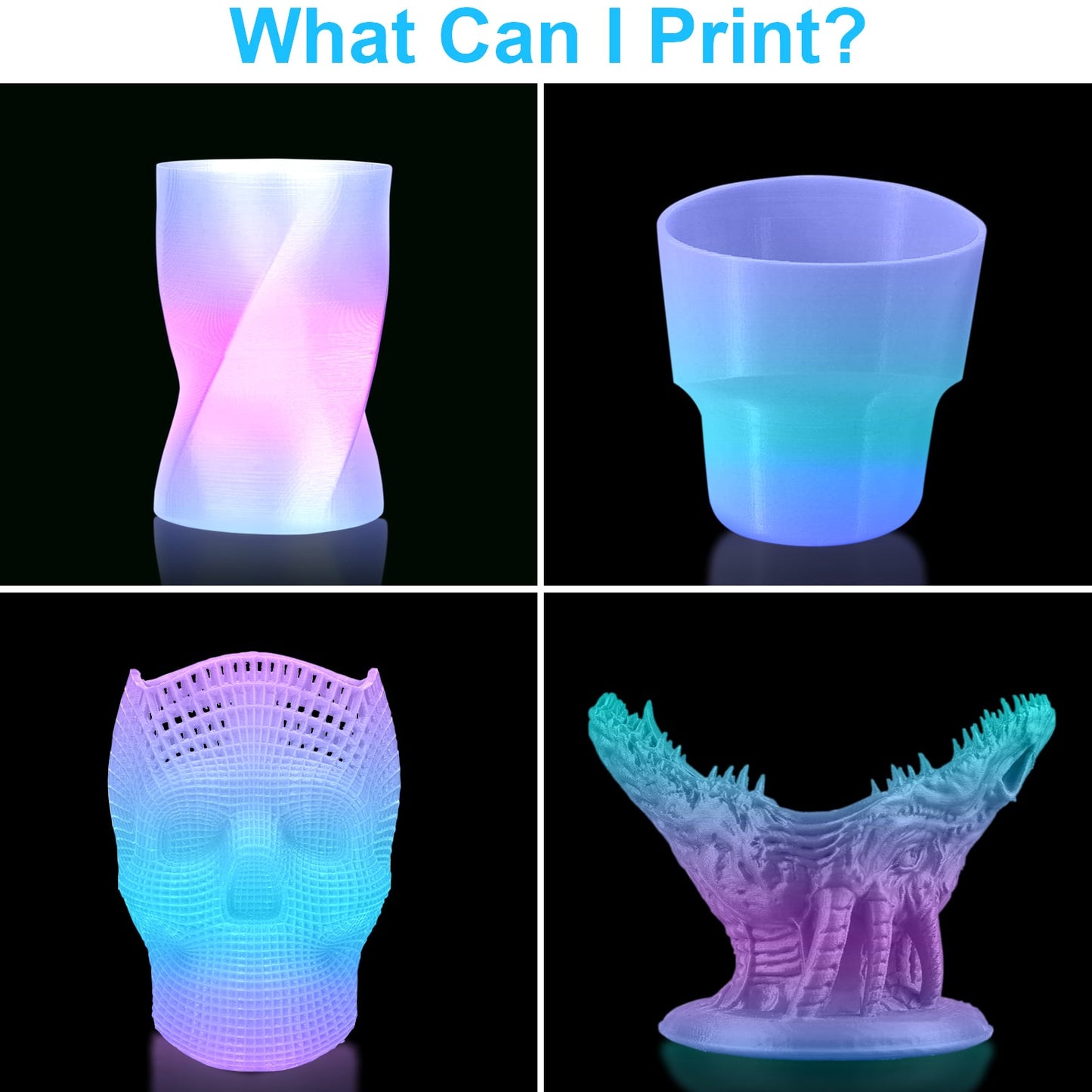 PLA Luminous - Rainbow Filament 1.75mm - FilamentHub