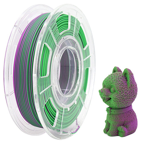 PLA Matte Dual - Green / Purple Red Filament 1.75mm - FilamentHub