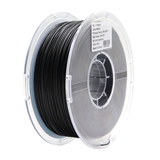 PC Black Engineering Filament Spool Label 3d printer filament back detail label