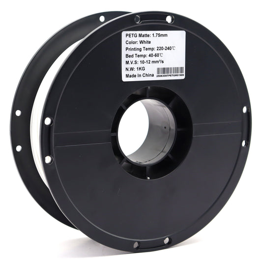 PETG Matte - White Filament 1.75mm - FilamentHub