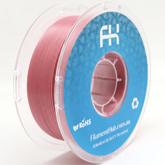 Sakura pink PETG Pro 1.75mm 3D printer filament spool by FilamentHub with a glossy finish, ideal for durable functional prints, prototypes, and high-strength everyday 3D printing projects.