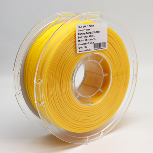 PLA LW Yellow Foaming Light weight PLA 1.75mm 3D Printer Filament Spool Label – FilamentHub