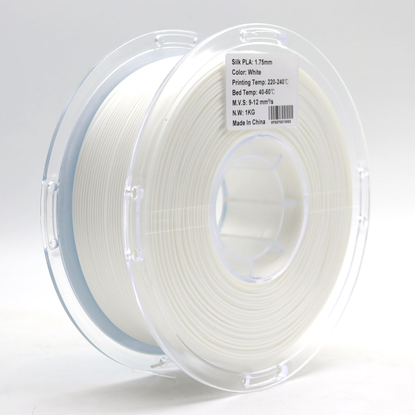 FilamentHub PLA Silk Silver 1.75mm 3D Printer Filament Spool Label Australia