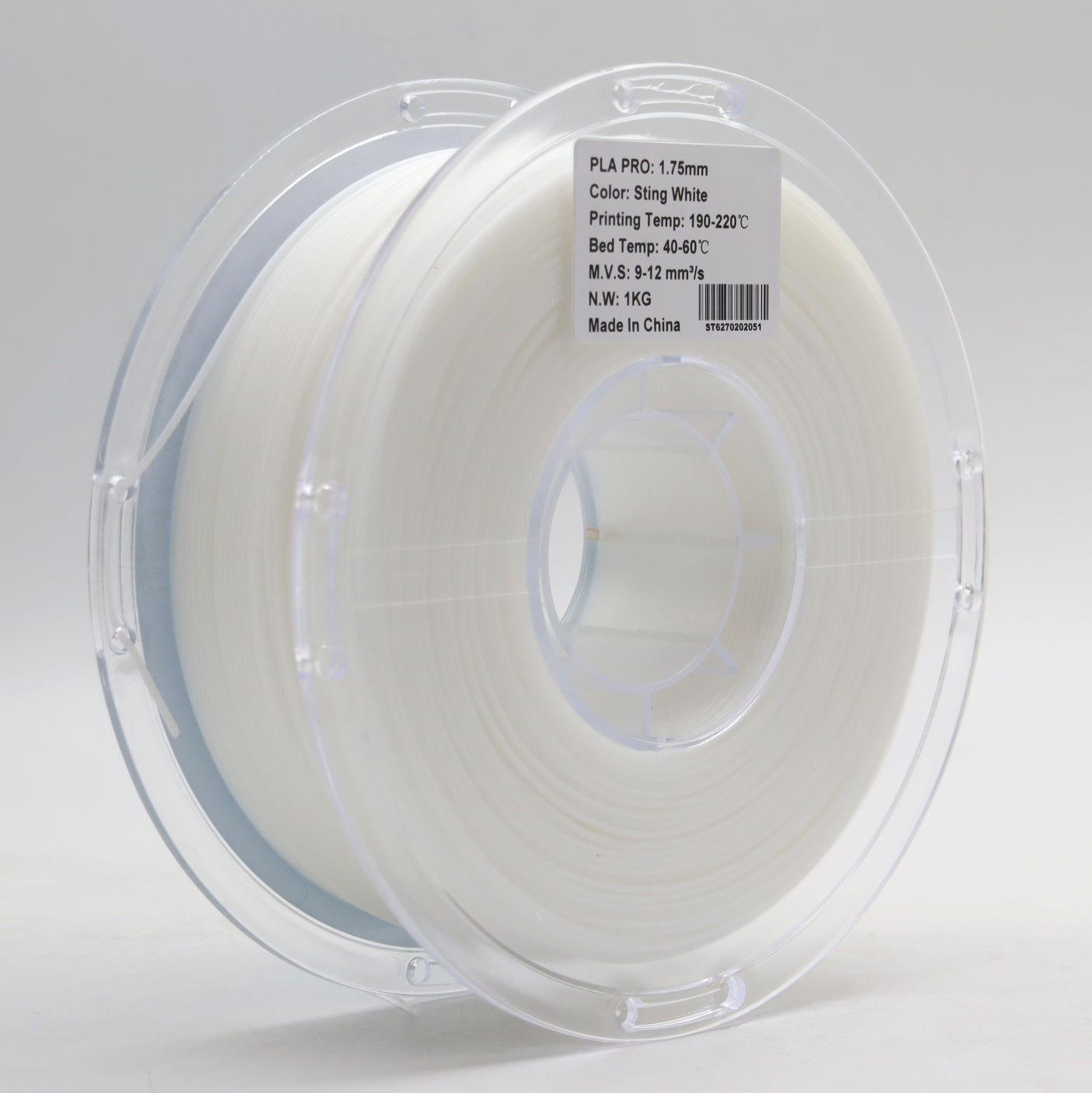FilamentHub PLA Pro Sting White 1.75mm 3D Printer Filament Spool Label Australia