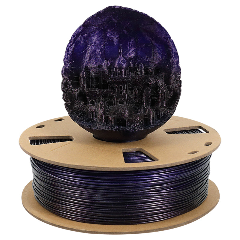 PLA Shiny Gradient - Black / Purple Filament 1.75mm - FilamentHub