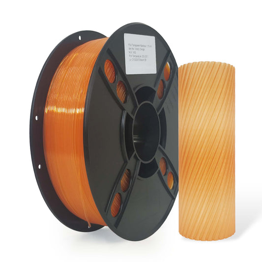 PLA Transparent - Vitality Orange Filament 1.75mm - FilamentHub