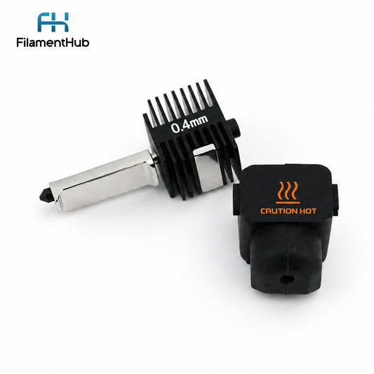 Bambu Hardened Steel Hotend Nozzle - A1 / A1 Mini 0.4mm 3D printer part with caution hot label