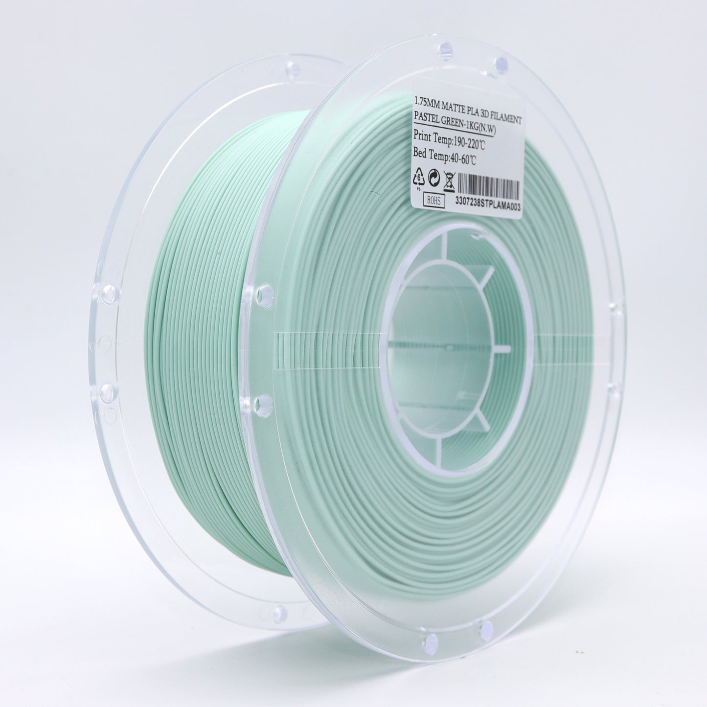 PLA Matte - Pastel Green Filament 1.75mm - FilamentHub