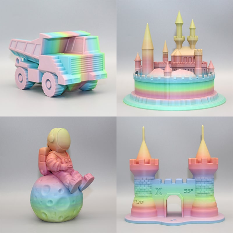 PLA Matte Rainbow - Fast Change Filament 1.75mm - FilamentHub