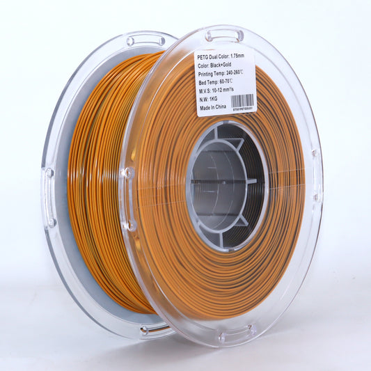 FilamentHub PETG Dual Black / Gold 1.75mm 3D Printer Filament Spool Label Australia