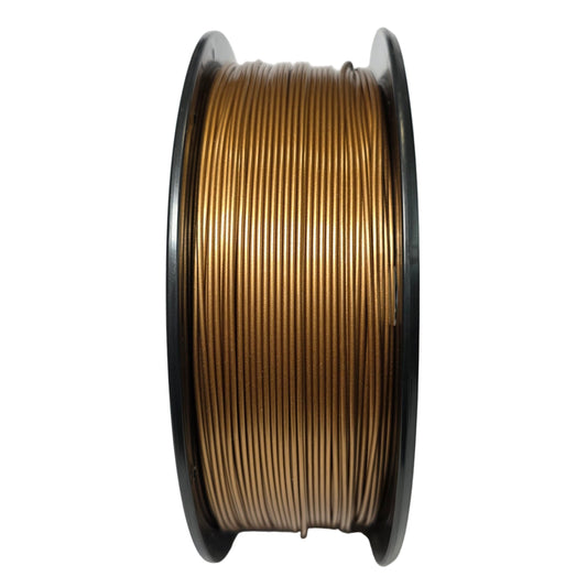 FilamentHub PLA Metallic Brass 1.75mm 3D Printer Filament Spool Side View Australia