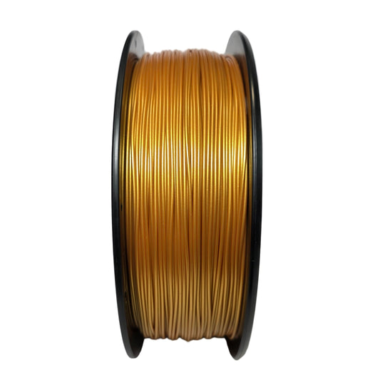 FilamentHub PLA Metallic Gold 1.75mm 3D Printer Filament Spool Side View Australia