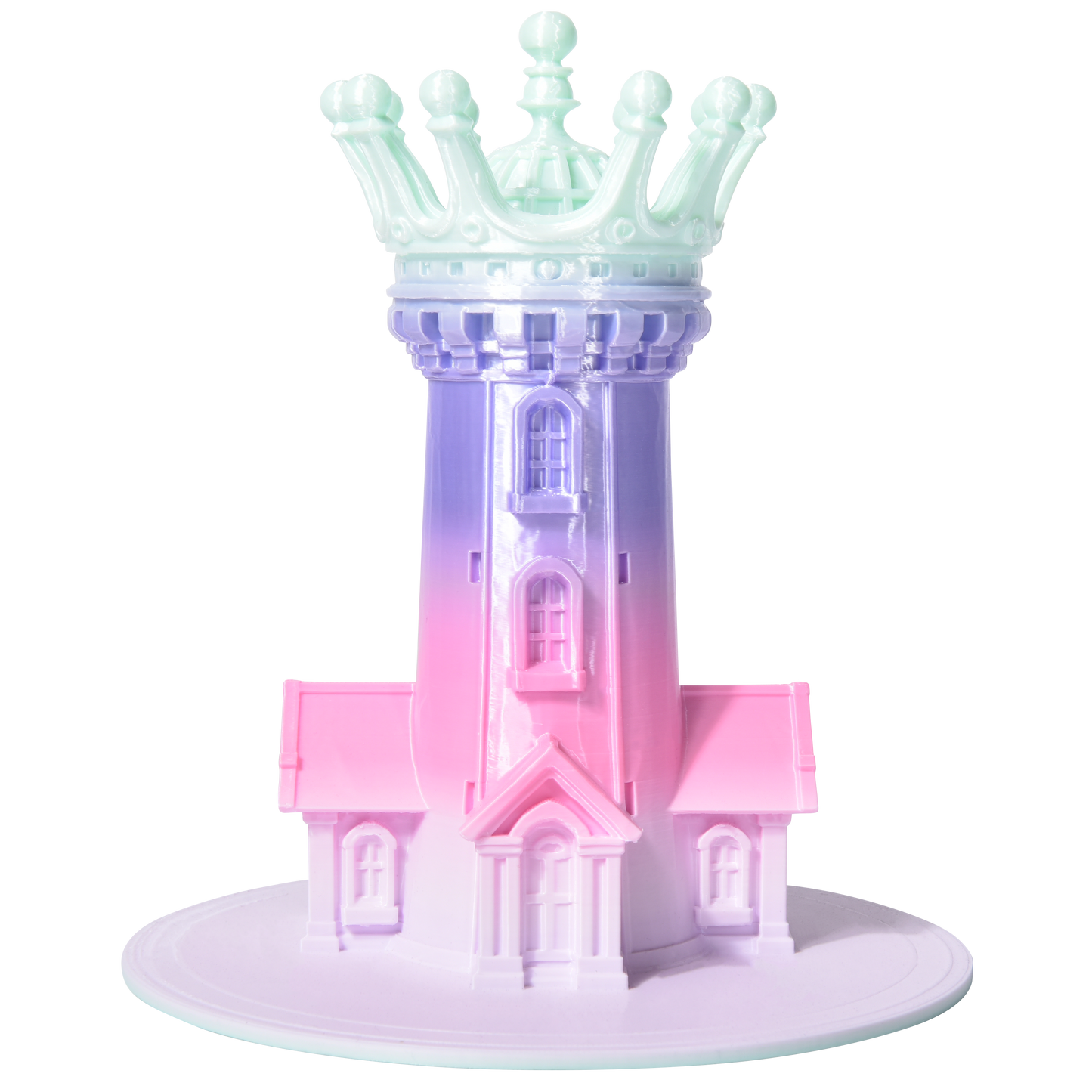 FilamentHub PLA Silk Rainbow Sunset Glow 1.75mm 3D Printer Filament Example Model Tower Australia