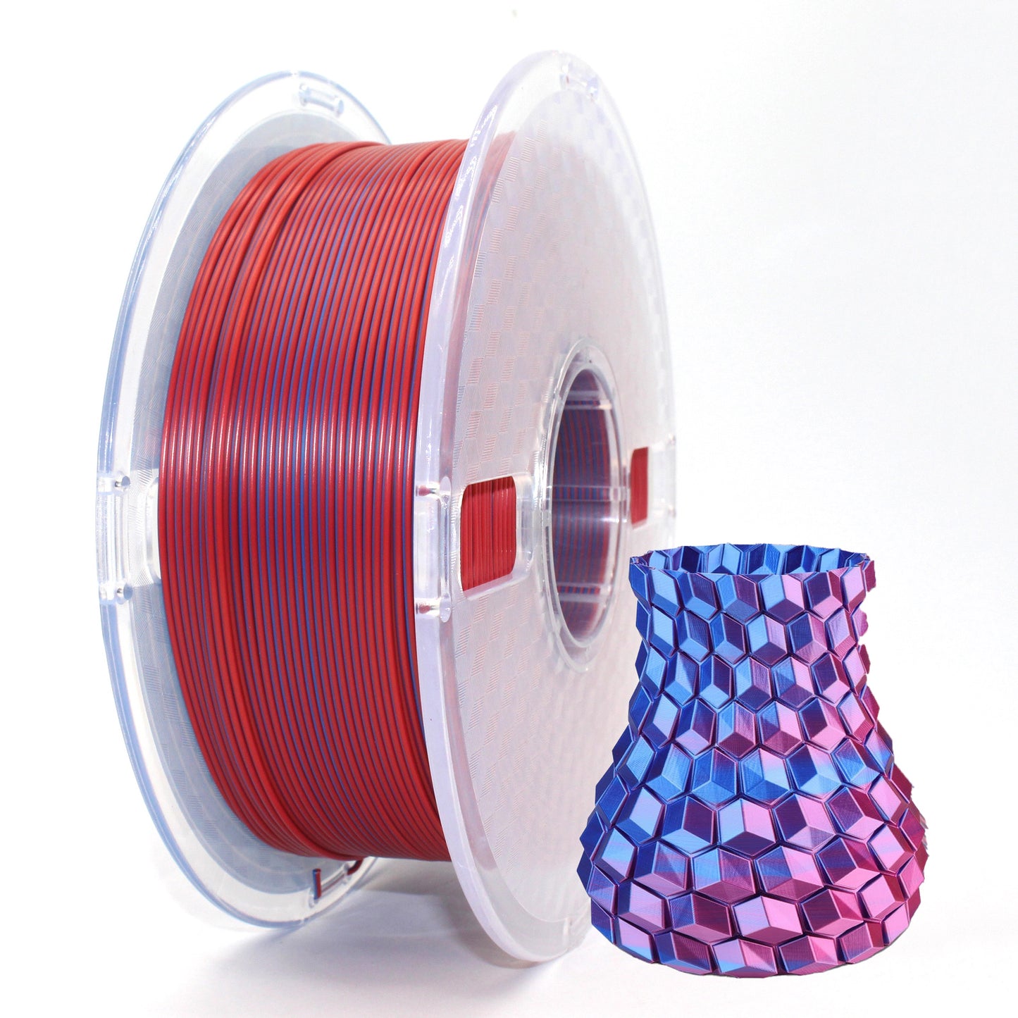 PLA Dual - Blue / Red (2) Filament 1.75mm - FilamentHub