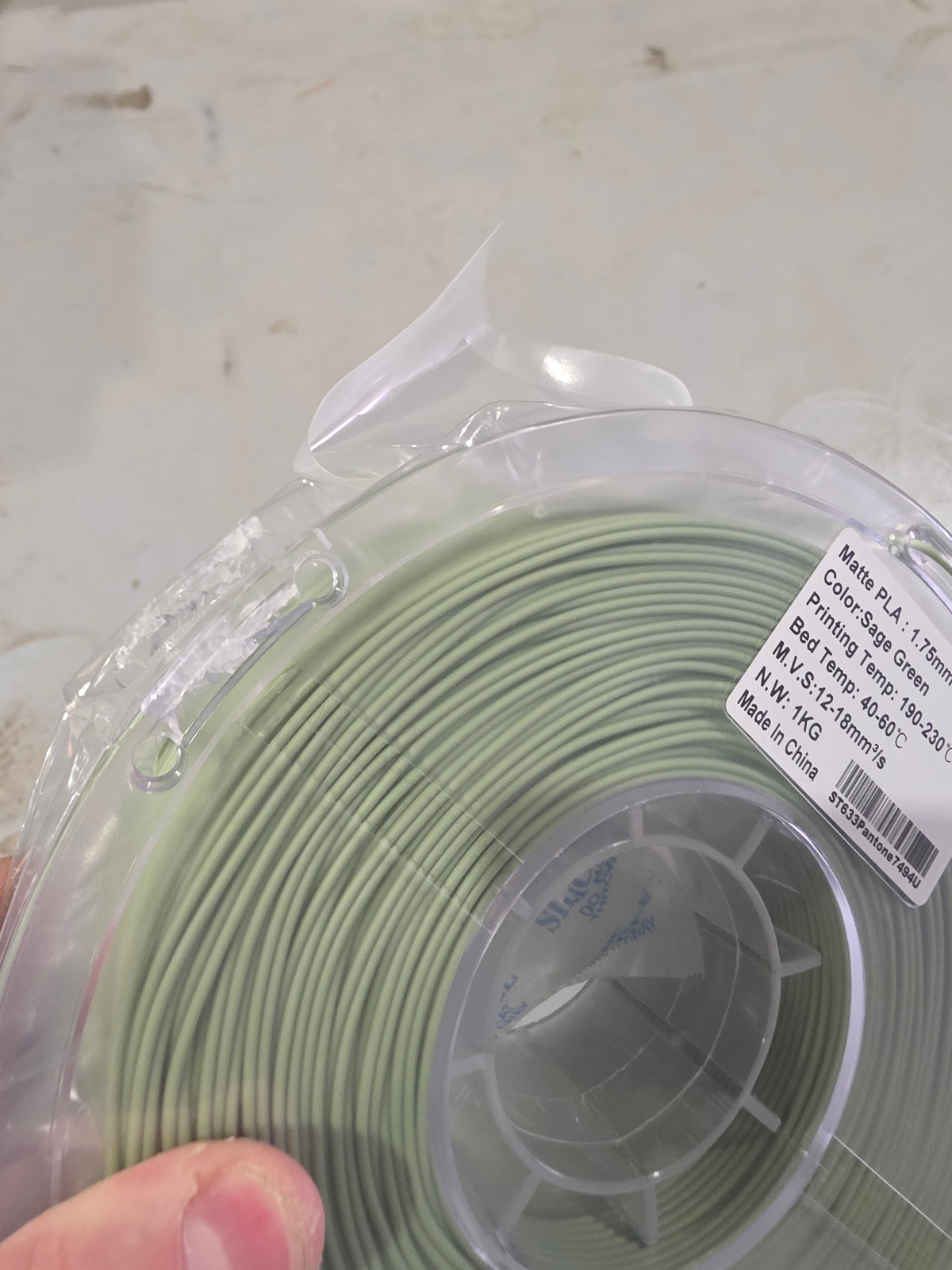 PLA Matte Sage Green (Broken Spool)