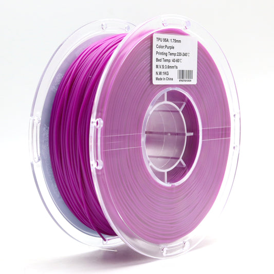 FilamentHub TPU 95a Purple 1.75mm 3D Printer Filament Spool Label Australia