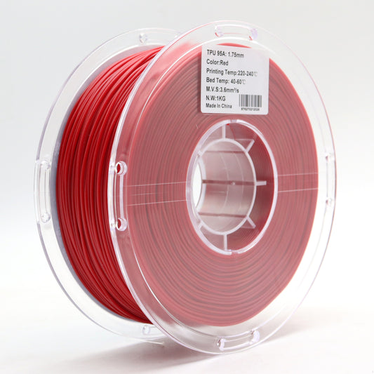 FilamentHub TPU 95A Red 1.75mm 3D Printer Filament Spool Label