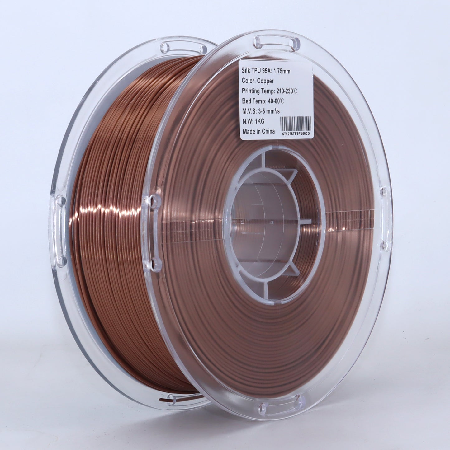 FilamentHub TPU 95a Silk Copper 1.75mm 3D Printer Filament Spool Label Australia
