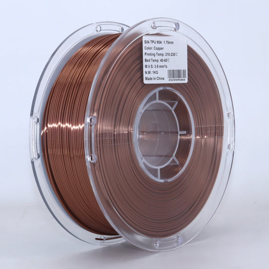 FilamentHub TPU 95a Silk Copper 1.75mm 3D Printer Filament Spool Label Australia