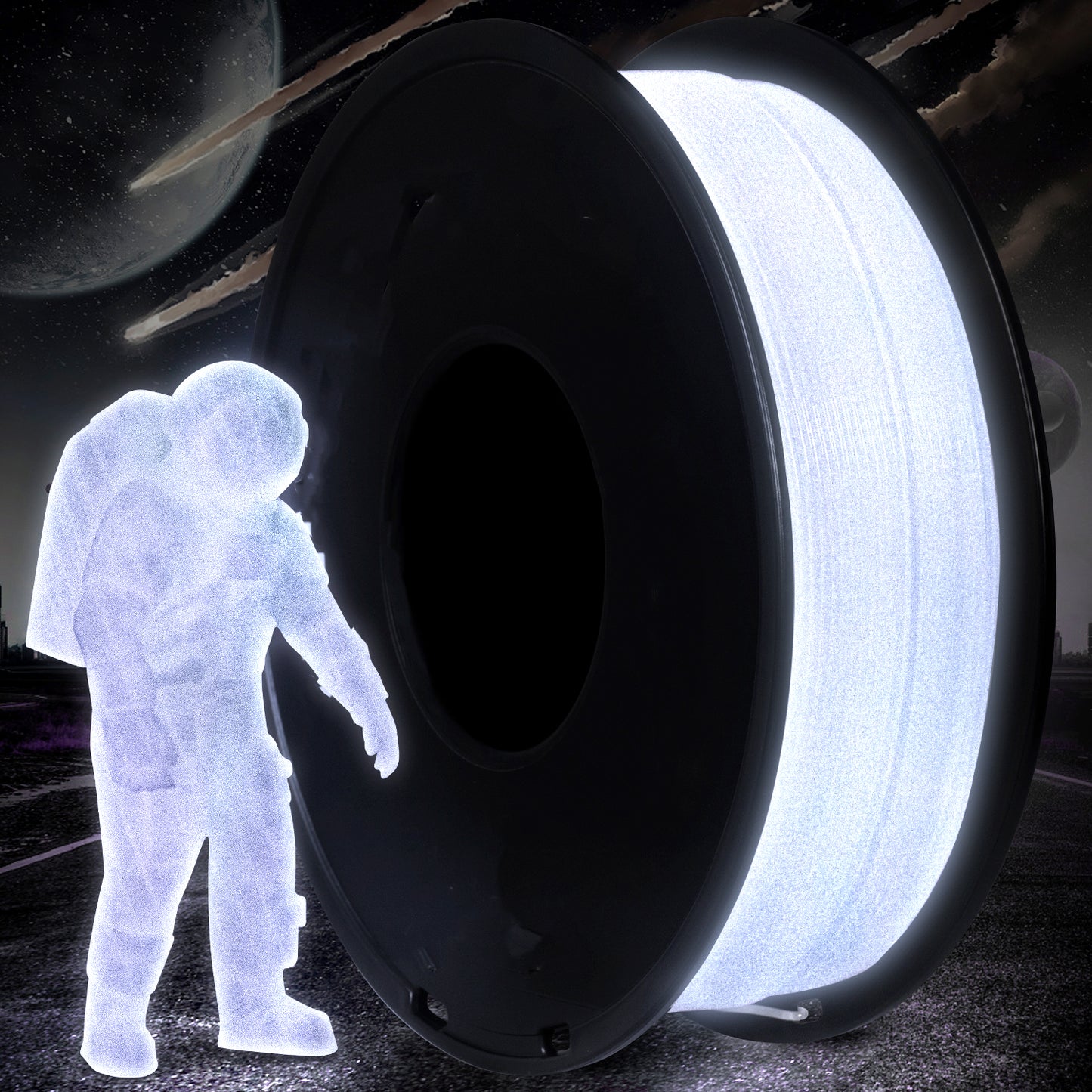 PLA Luminous - White Filament 1.75mm - FilamentHub