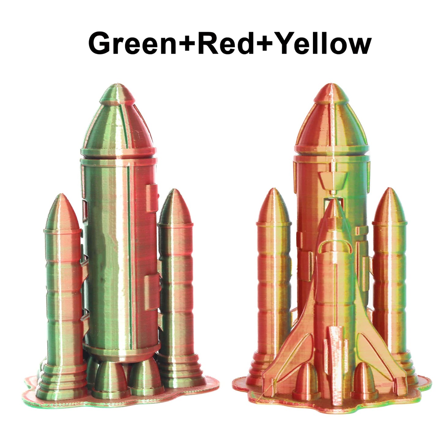 PLA Tri - Red / Gold / Green Filament 1.75mm - FilamentHub
