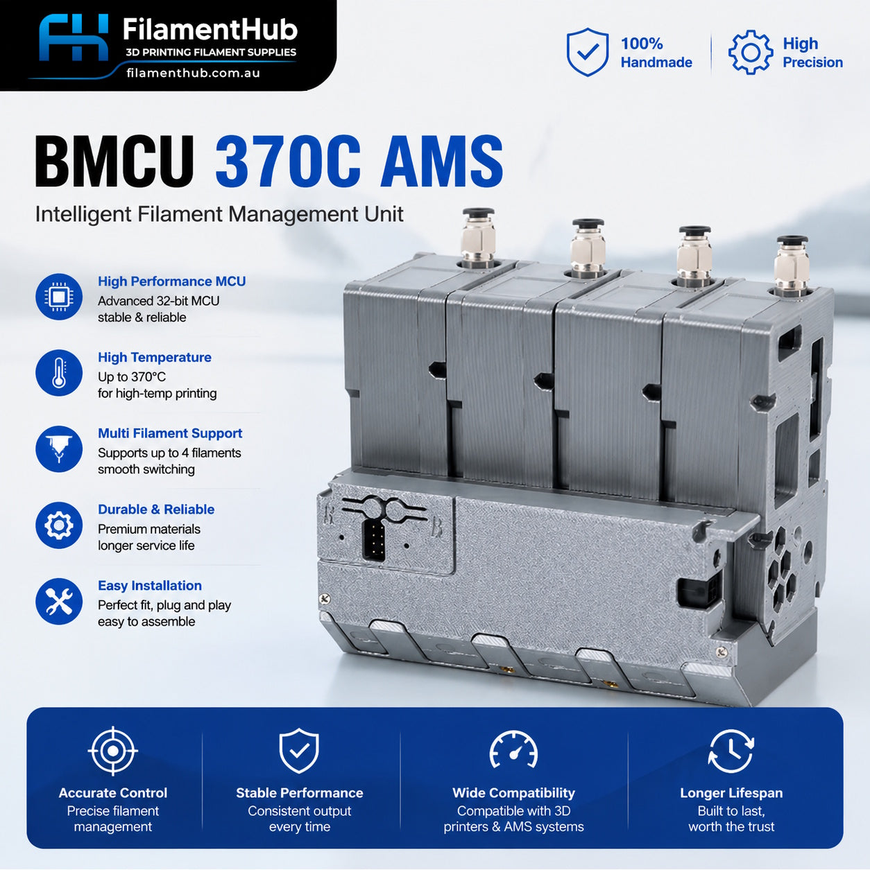 BMCU 370C 4-Channel MMU - AMS Lite Alternative for A1