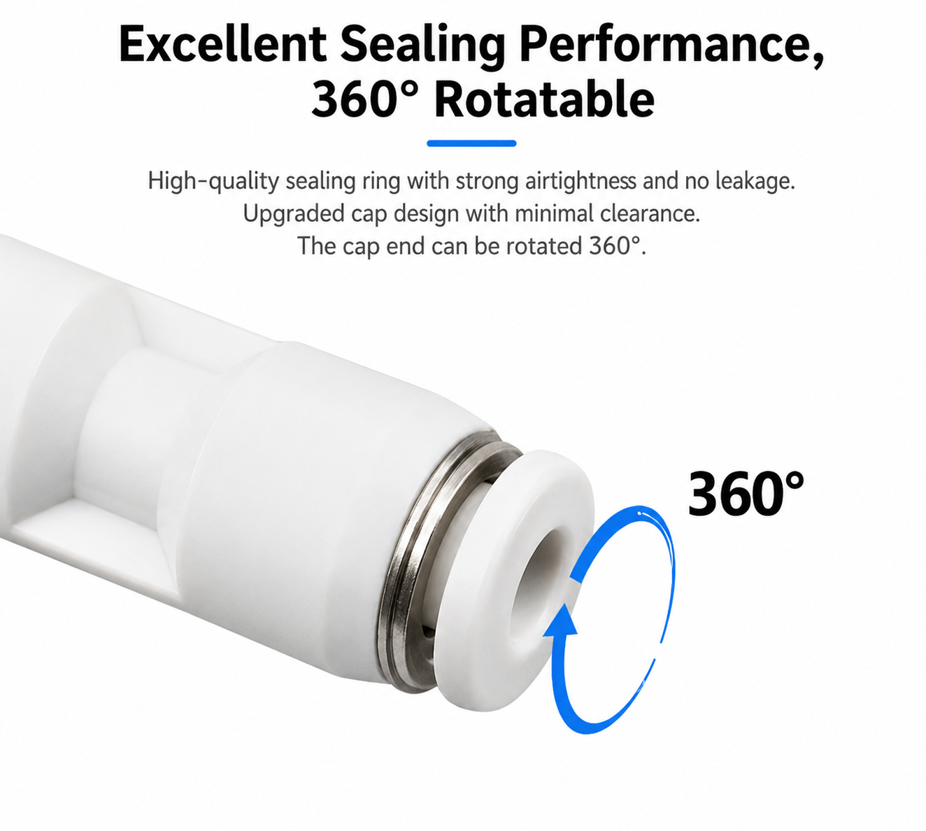 Filament Tube Connector - 4mm PTFE Push-Fit Union