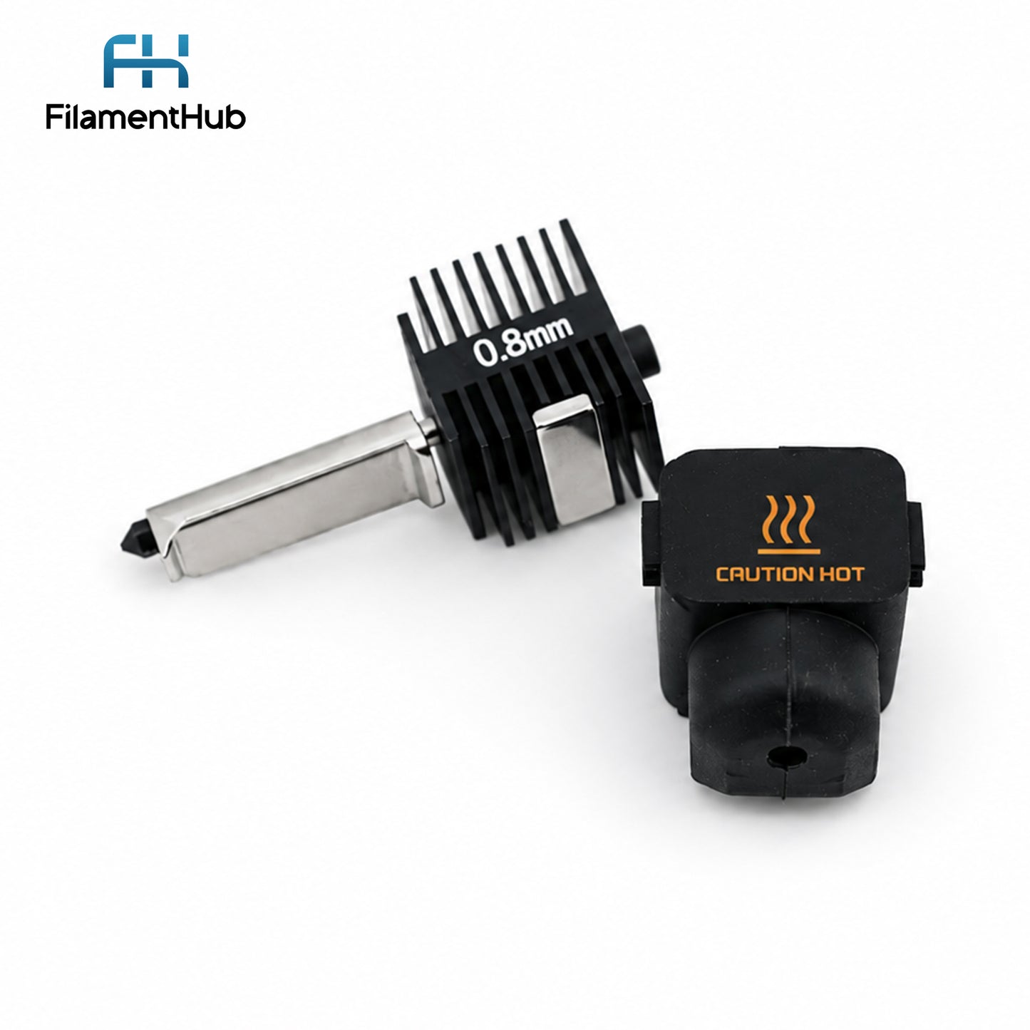 Bambu Hardened Steel Hotend Nozzle - A1 / A1 Mini 0.8mm 3D printer part with caution hot label