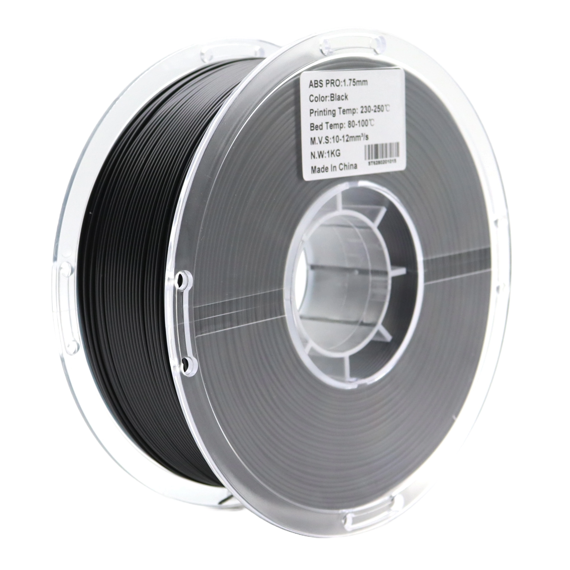 ABS Black FilamentHub Spool 1kg Label 3d printing filament
