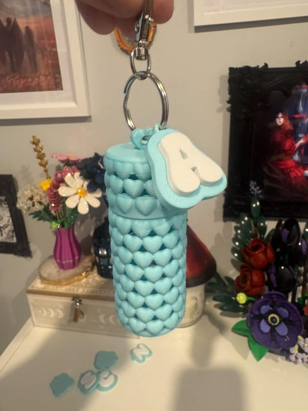 A Holder, 3D printed in PLA Matte Ice Blue and PLA Matte White
