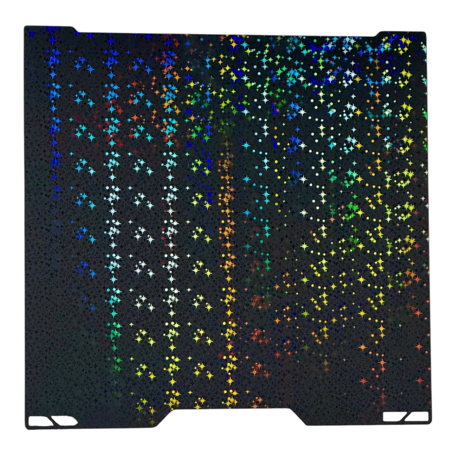 Bambu Lab H2 PEF Star build plate with holographic rainbow star pattern, textured surface for strong 3D print adhesion and easy part removal angle