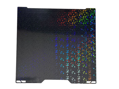 Bambu Lab H2 PEF Star build plate with holographic rainbow star pattern, textured surface for strong 3D print adhesion and easy part removal