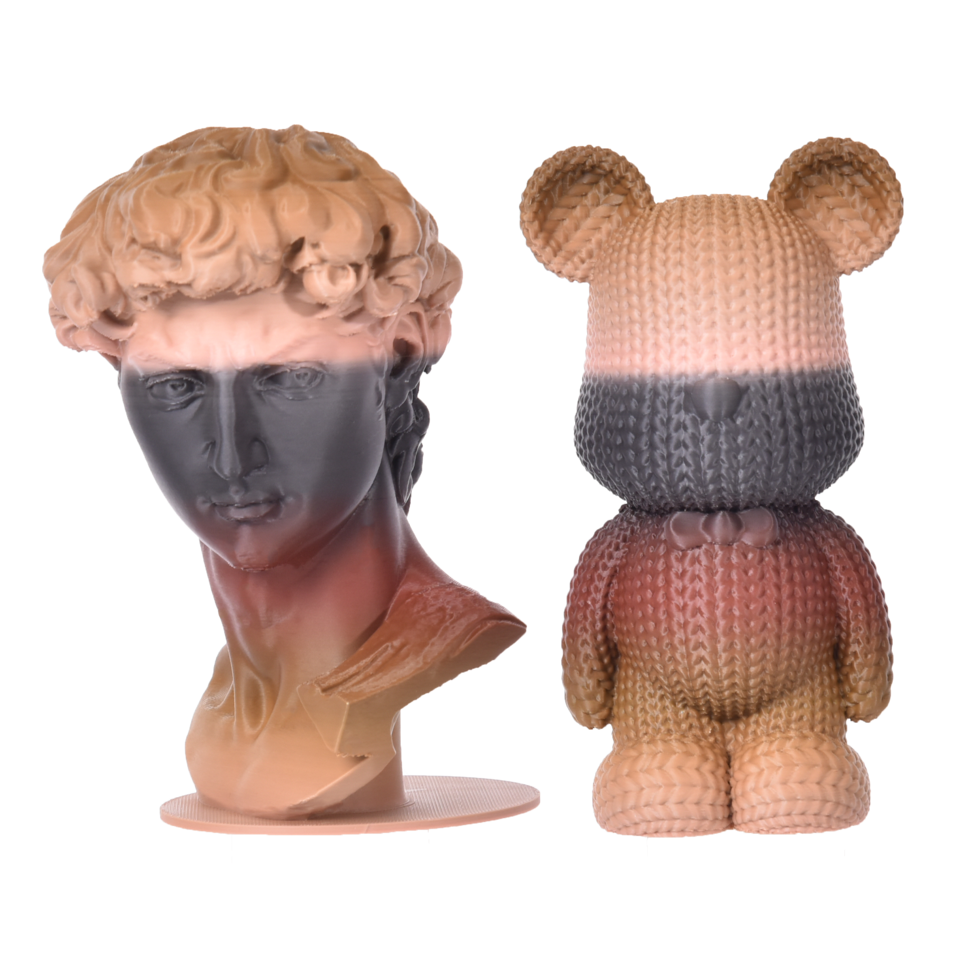 FilamentHub PLA Matte Rainbow - Black-Khaki 1.75mm 3D Printer Filament Example Model Australia