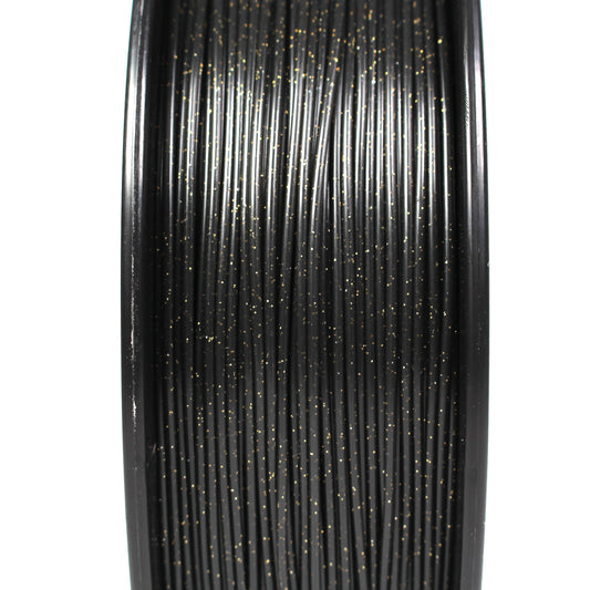 PLA - Black Filament with Golden Glitter