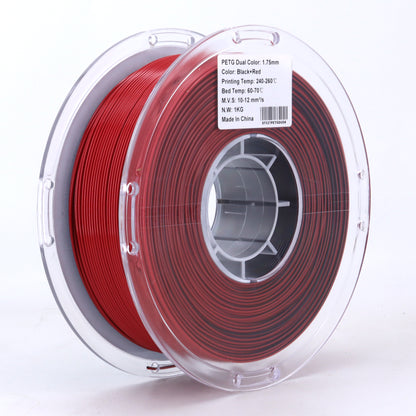 FilamentHub PETG Dual Black / Red 1.75mm 3D Printer Filament Spool Label Australia
