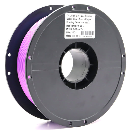 PLA Tri - Blue / Green / Purple Filament 1.75mm - FilamentHub