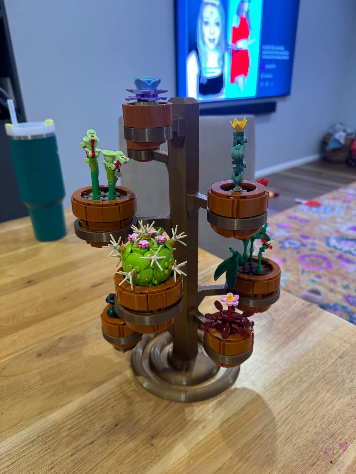 Cactus holder, 3D printed in PLA Matte Brown