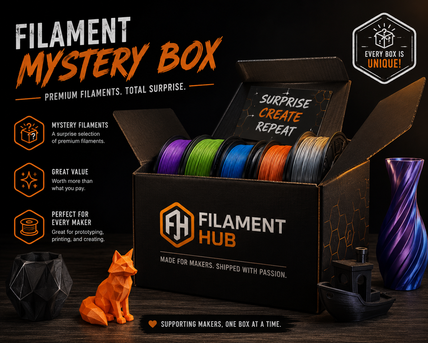 FilamentHub Mystery Box 1.75mm 3D Printer Filament Australia