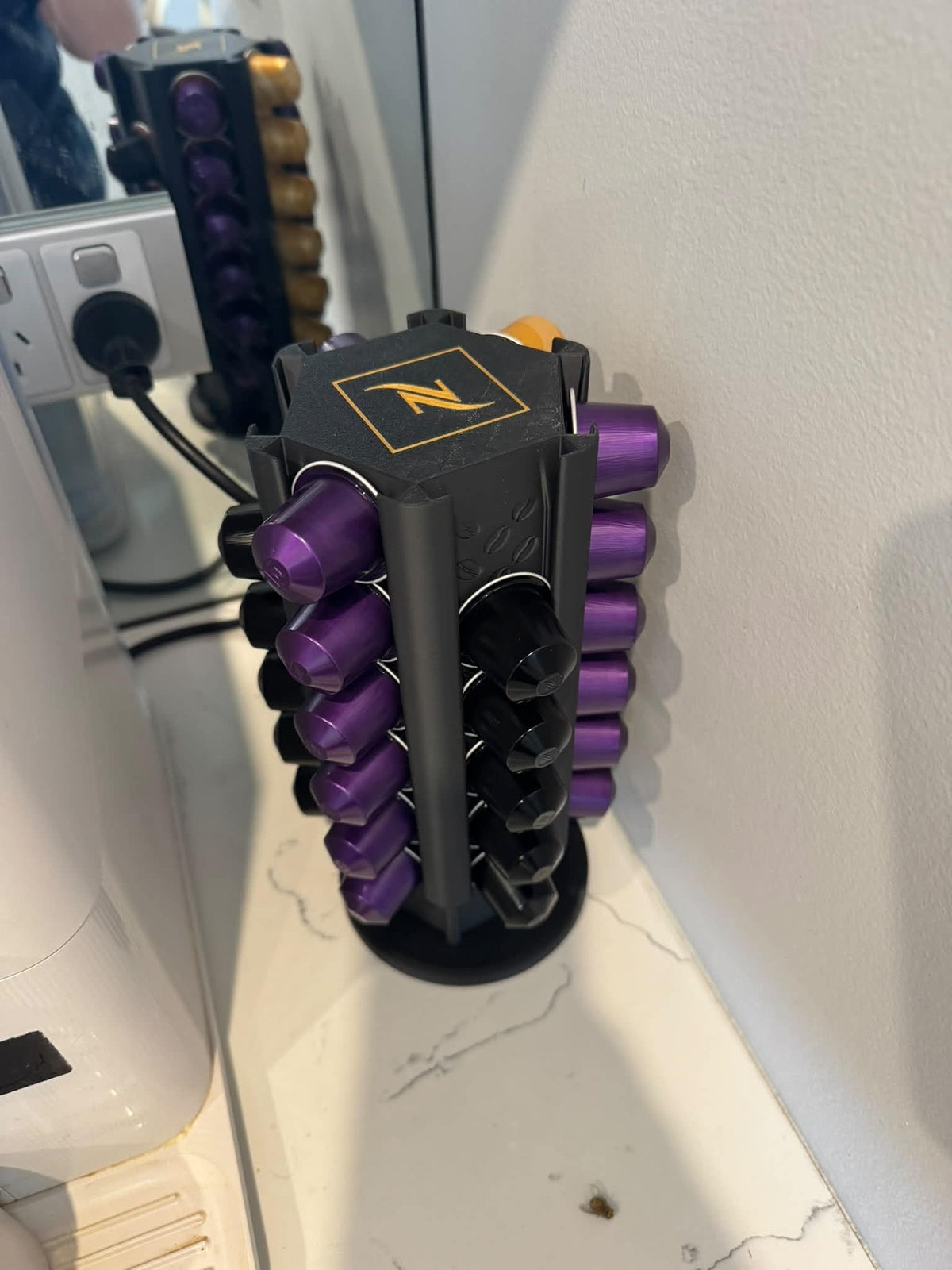 Coffee Pod Holder, 3D printed in PLA Matte Black