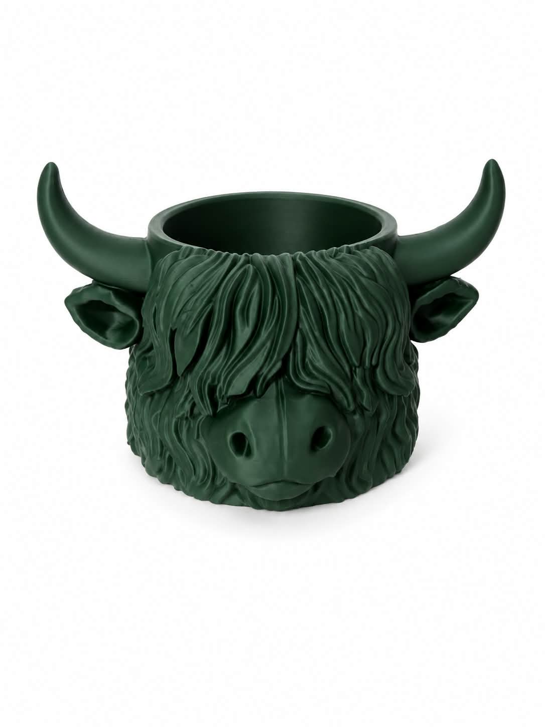 Cow dark forest green, 3D printed in PLA Matte Dark Forest Green