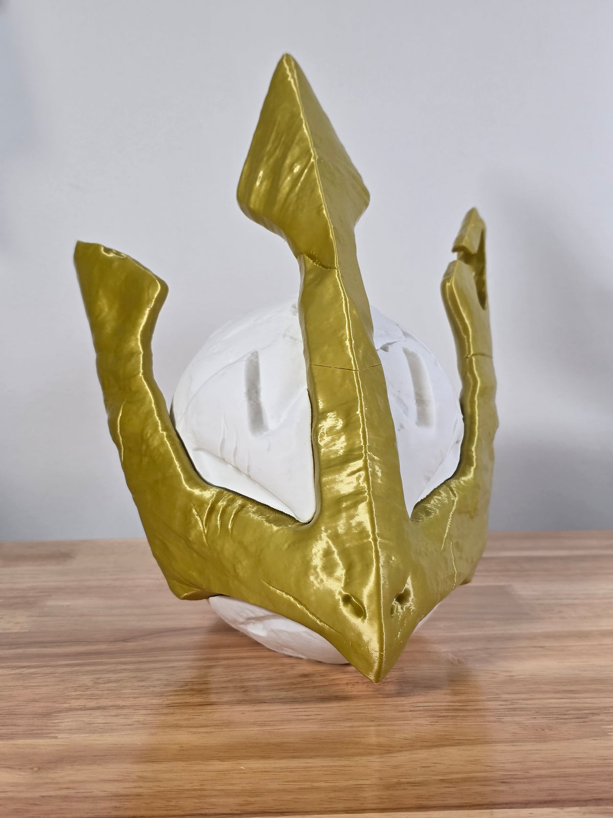 Empoleon Skull, 3D printed in PLA Silk Cyan Gold and PLA Matte White
