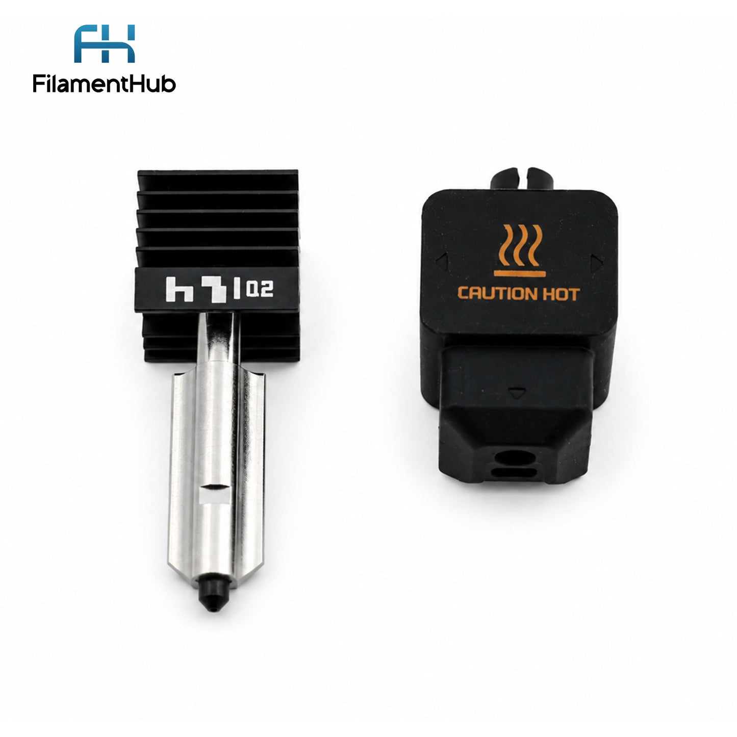 Bambu Hardened Steel Hotend Nozzle - H2 Series / P2S / X2D 3D printer part with caution hot indicator